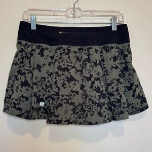 Lululemon Pace Revival Skirt- Efflorescent Barracks Green/Black